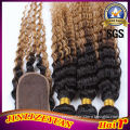 1b27# Peruvian Human Hair Ombre Hair Extension Lace Closure